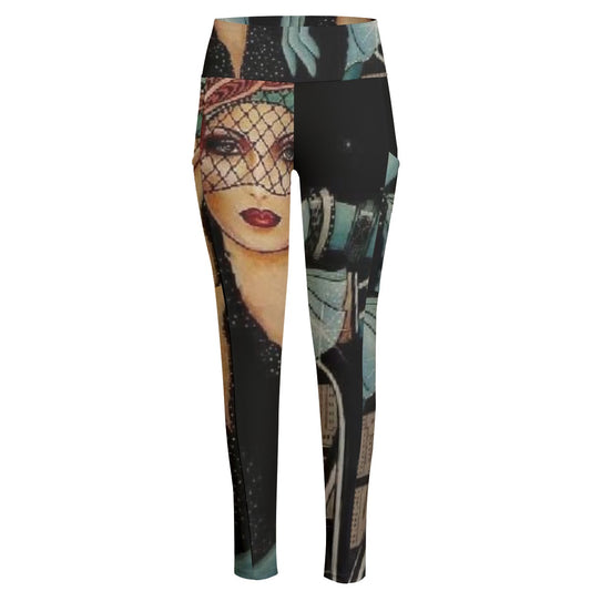 All-Over Print Women's High Waist Leggings With Side Pocket