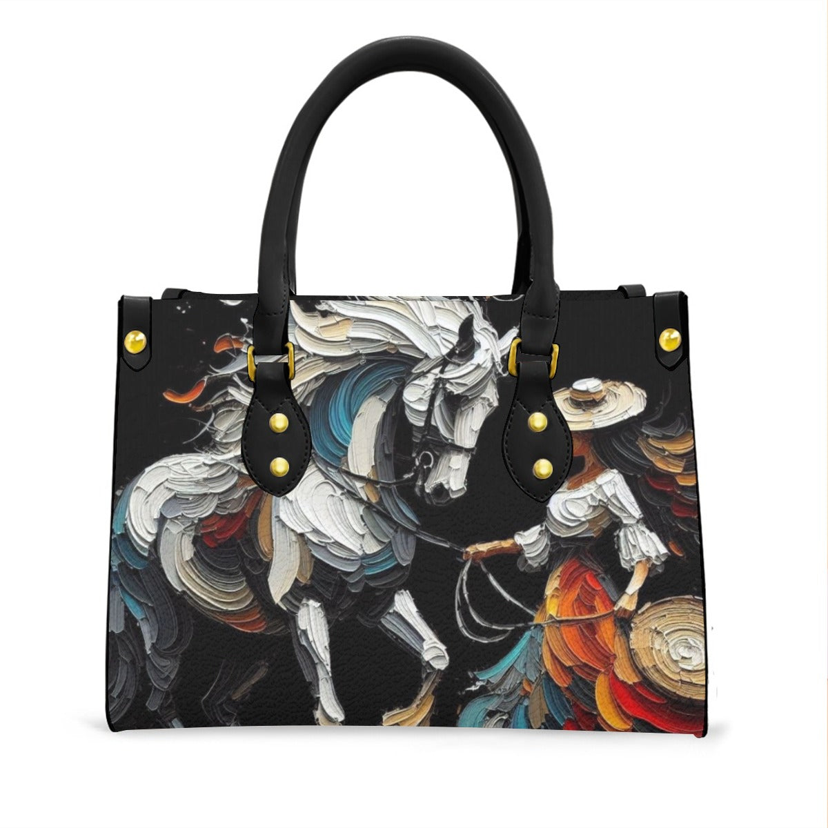 Women's Tote Bag With Black Handle