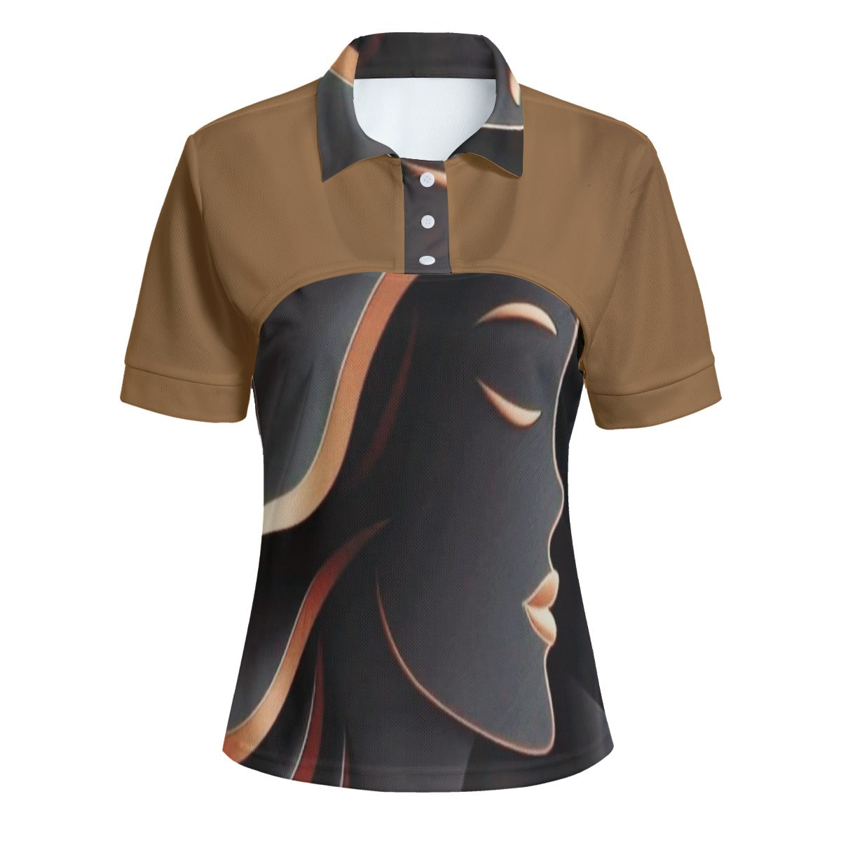 All-Over Print Women's Casual Two-piece POLO Shirt