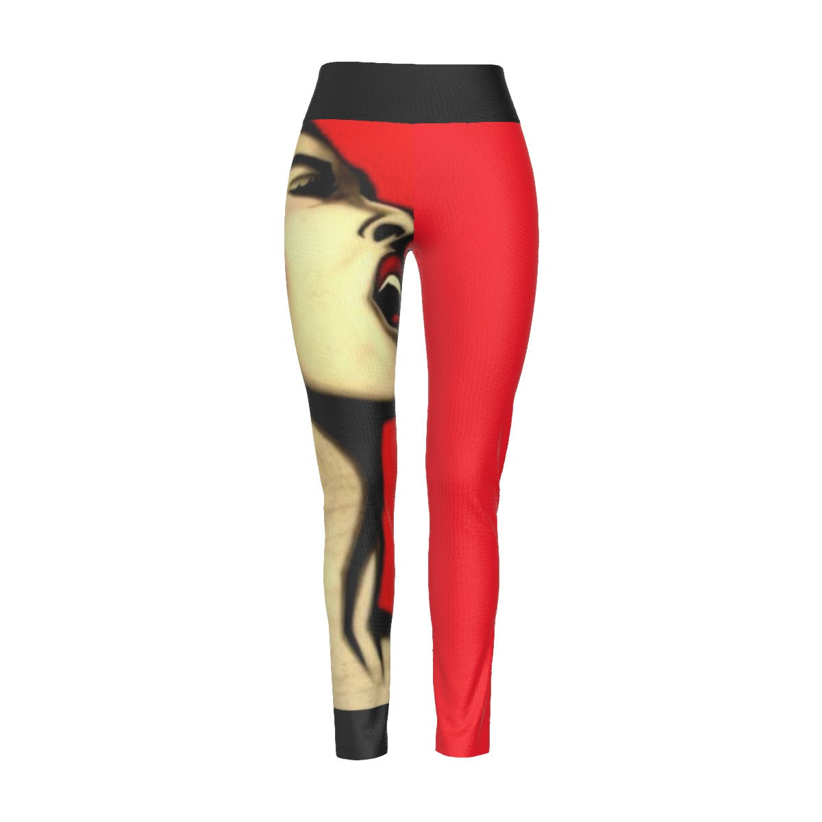 All-Over Print Women's High Waist Leggings | Side Stitch Closure
