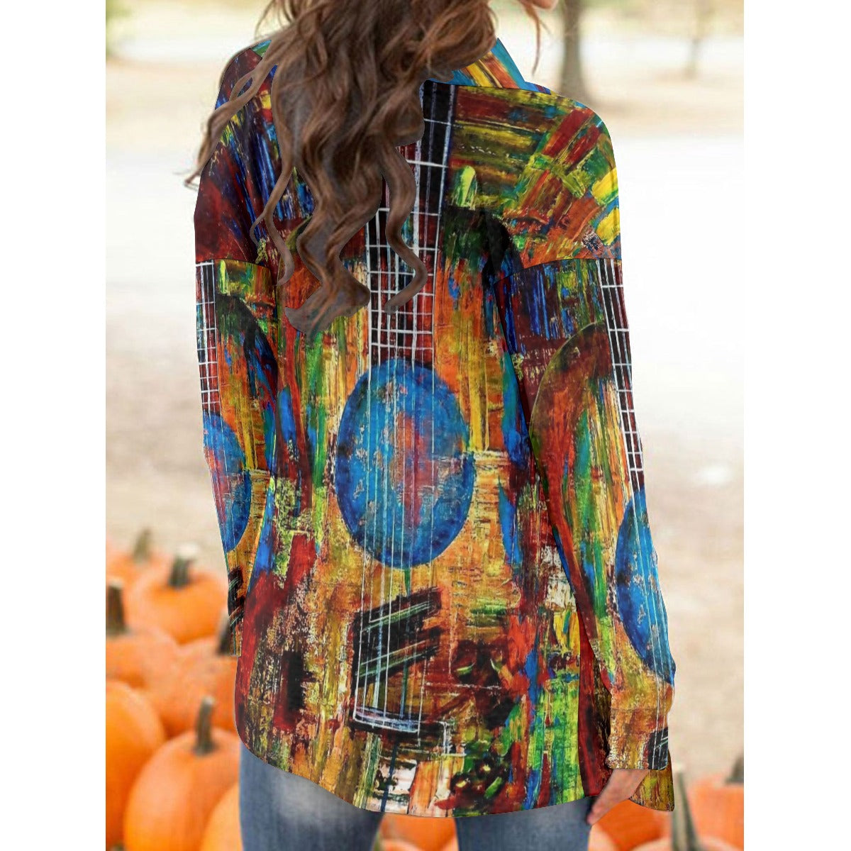All-Over Print Women's Cardigan With Long Sleeve