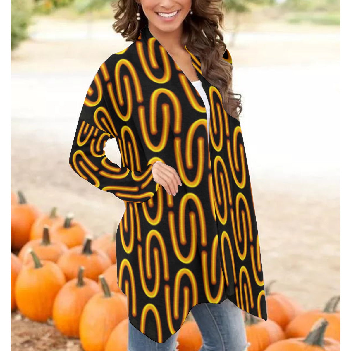 All-Over Print Women's Cardigan With Long Sleeve