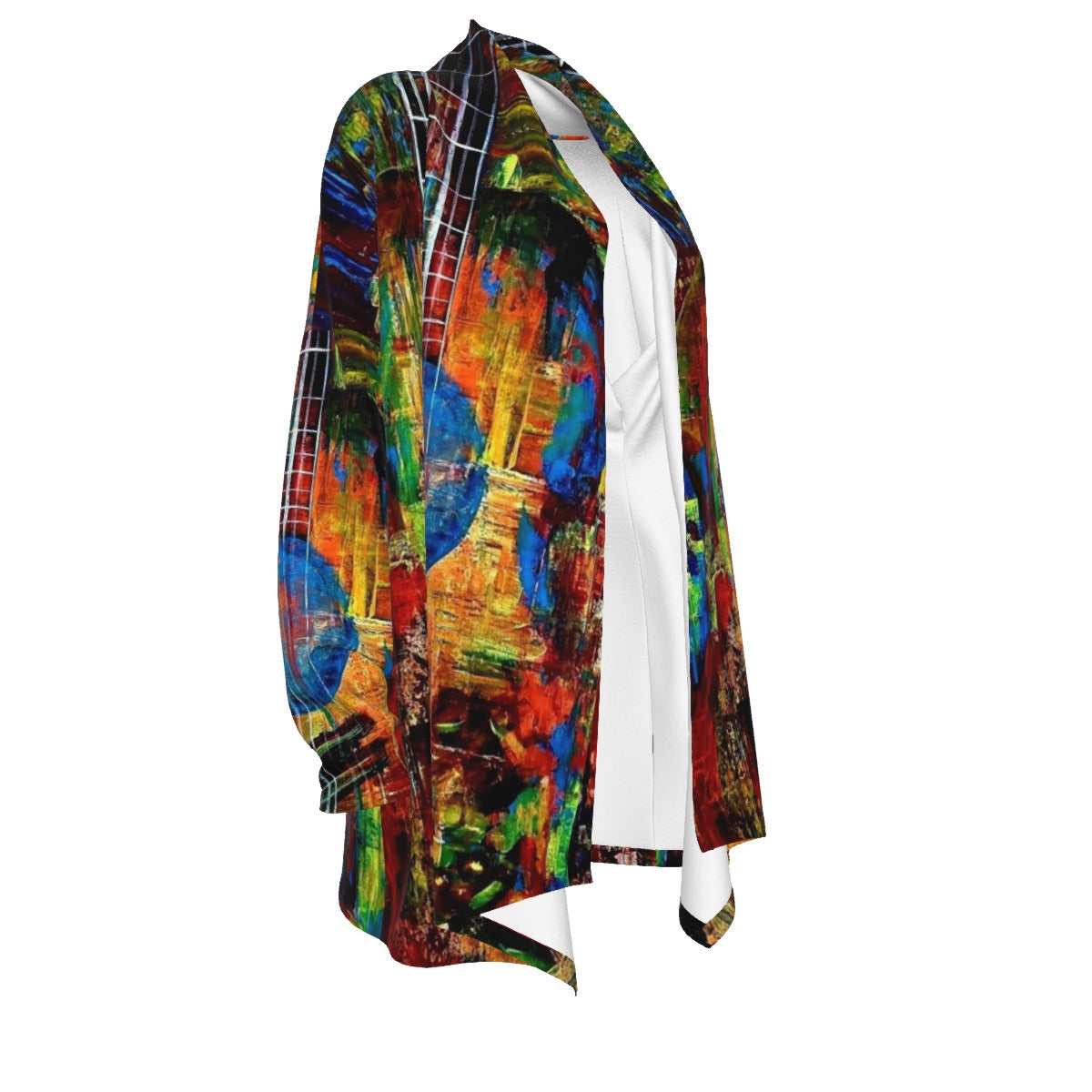 All-Over Print Women's Cardigan With Long Sleeve