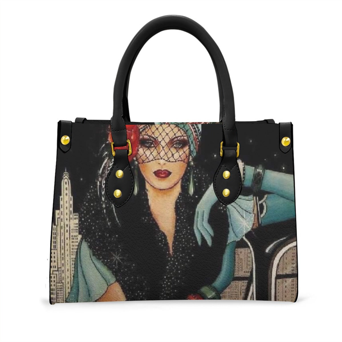Women's Tote Bag With Black Handle
