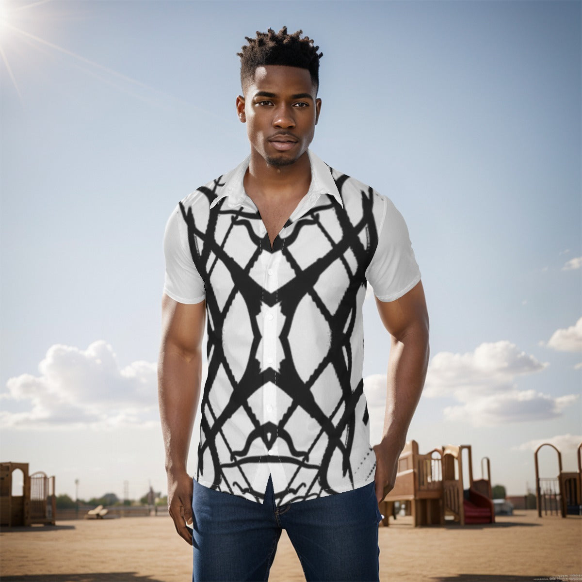 All-Over Print Men's Shirt