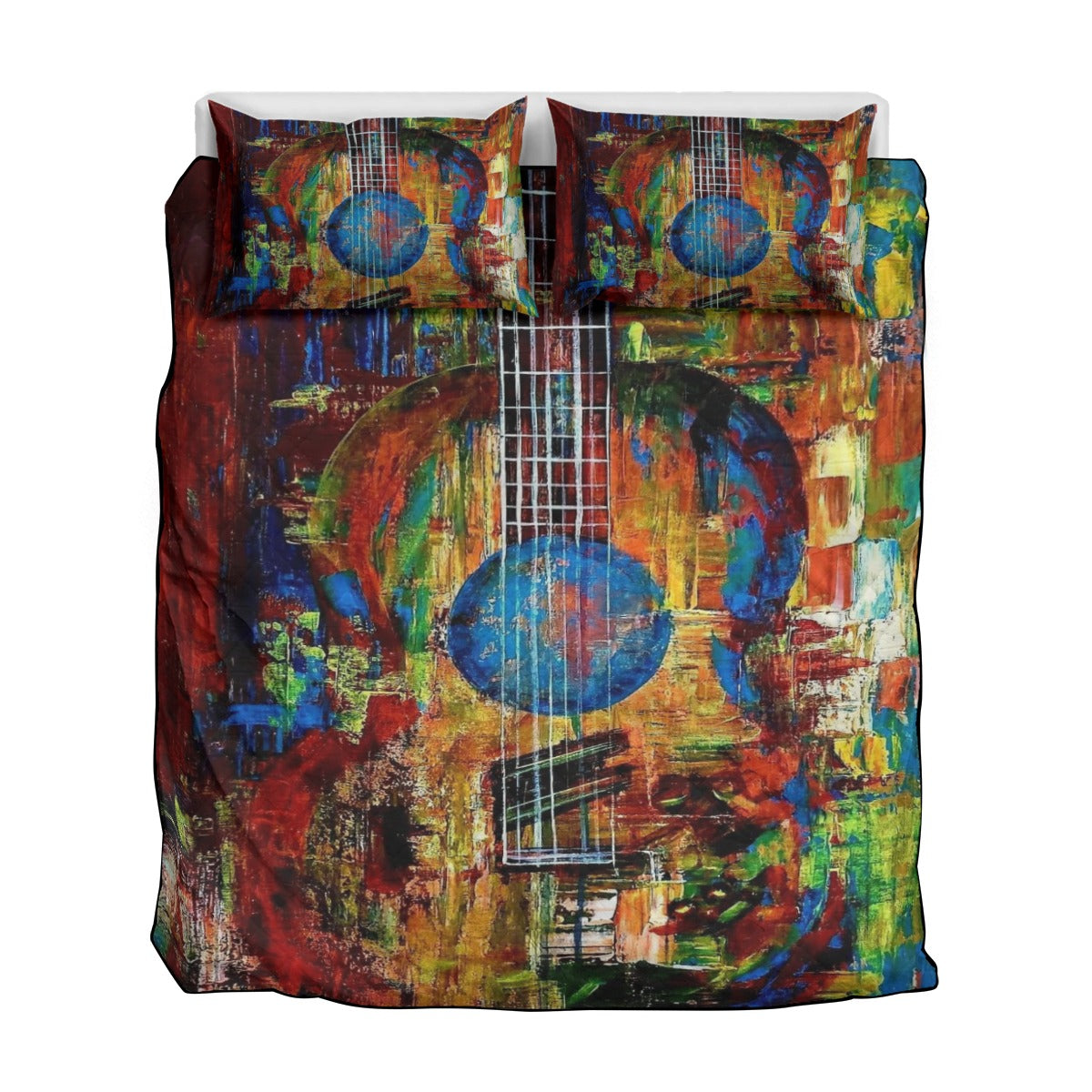 Quilt & Pillow Cases With  Edge-wrapping Strips