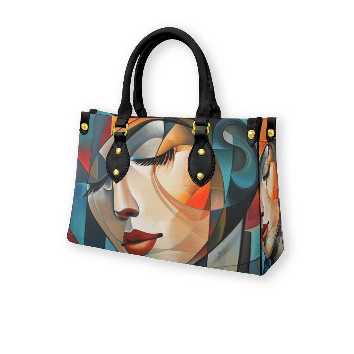 Women's Tote Bag With Black Handle
