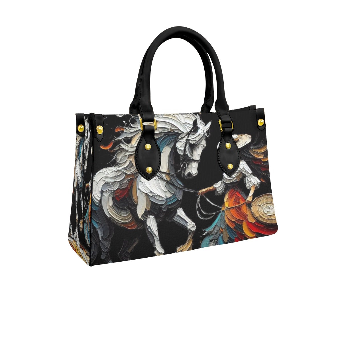 Women's Tote Bag With Black Handle
