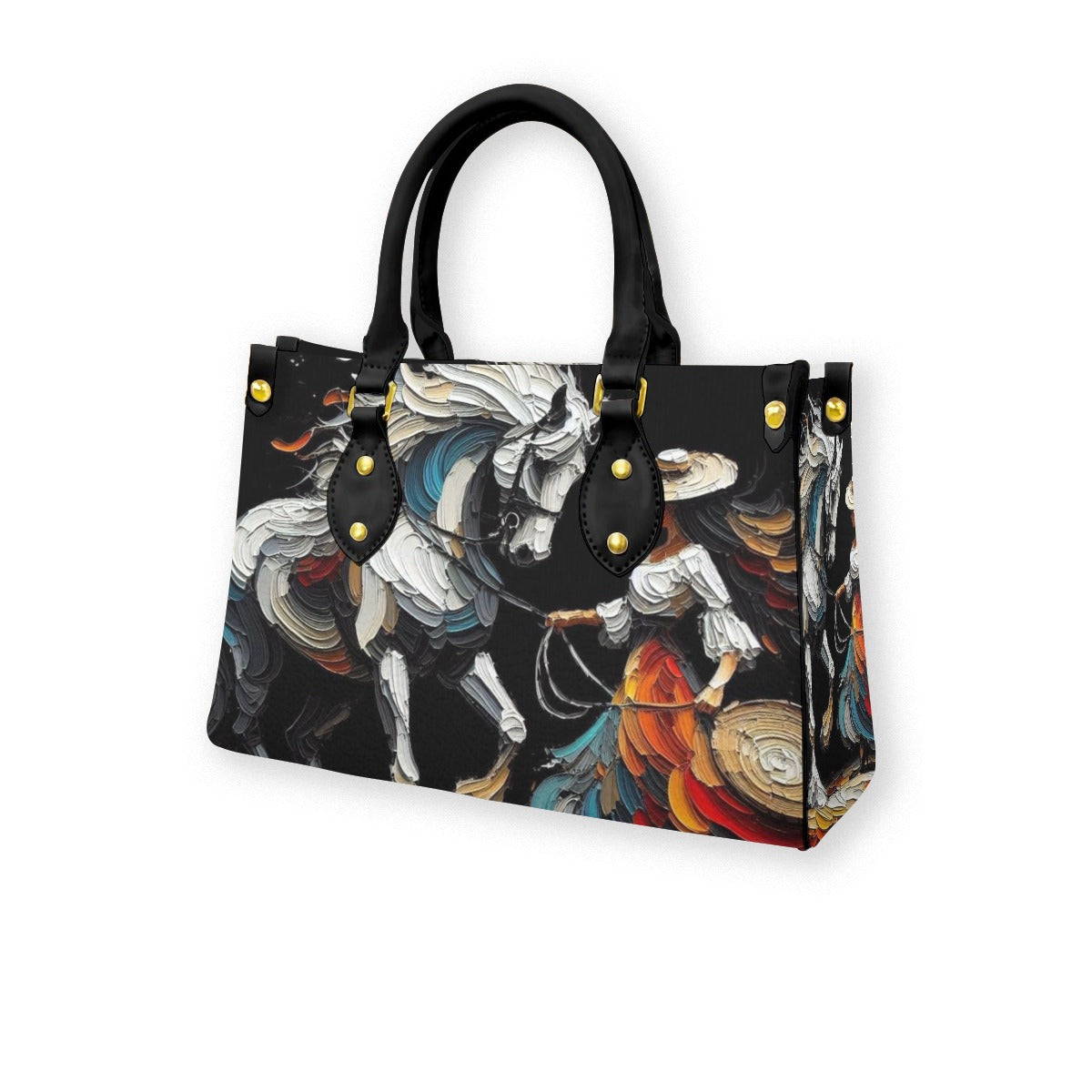 Women's Tote Bag With Black Handle