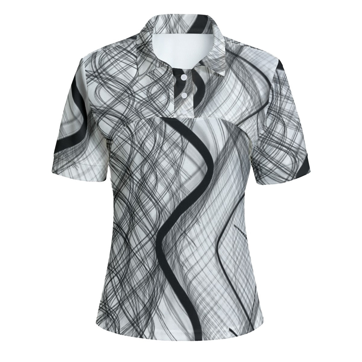 All-Over Print Women's Casual Two-piece POLO Shirt