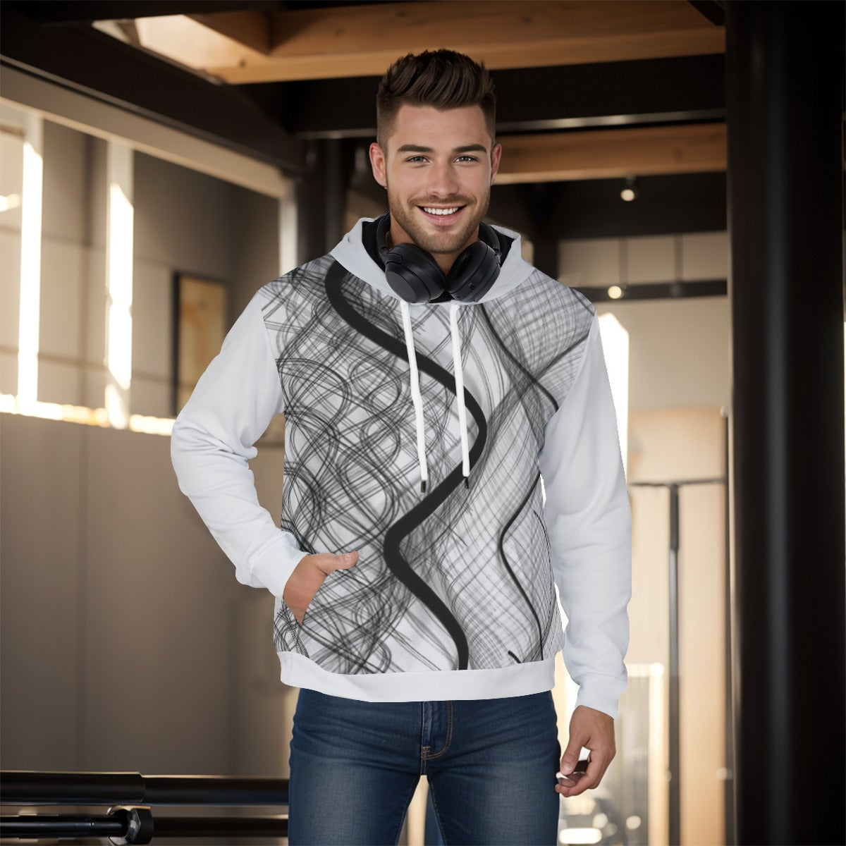 All-Over Print Men's Pullover Hoodie