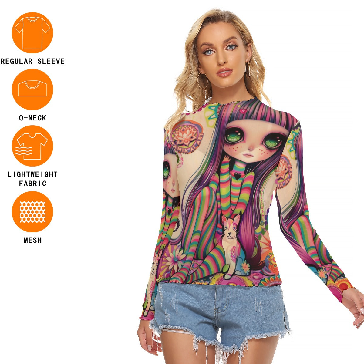 All-Over Print Women's Mesh T-shirt